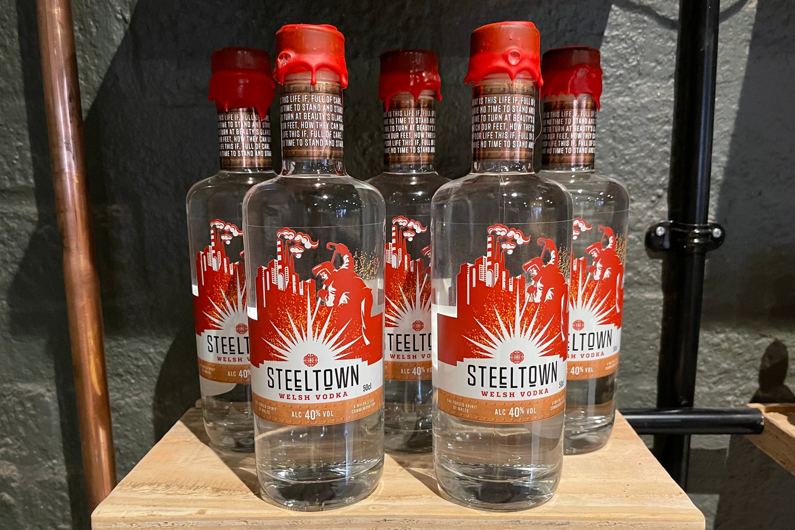 Steeltown Welsh Vodka Filtered Through Anthracite for a Crisp
