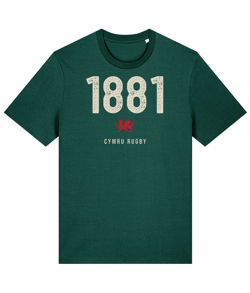 1881 Welsh Rugby T-Shirt in Glazed Green — Made in Cymru