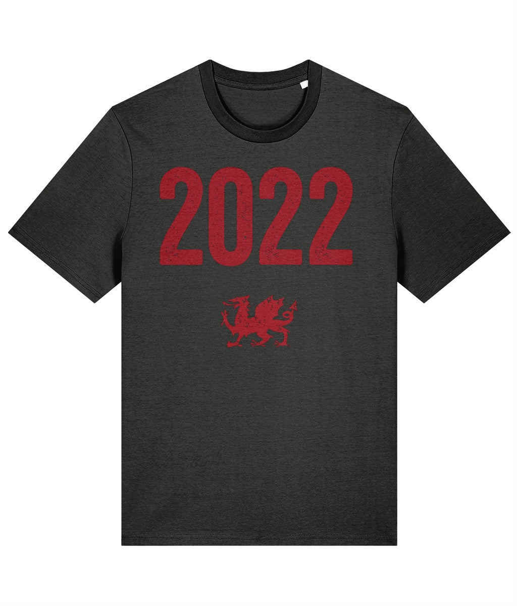 Made in Cymru 2022 Welsh T-shirt in Dark Heather Grey – organic cotton