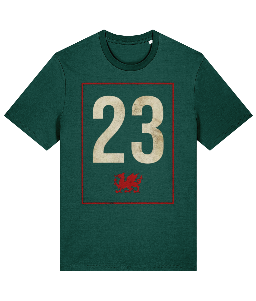 23 Welsh Rugby T-Shirt in Glazed Green — Made in Cymru
