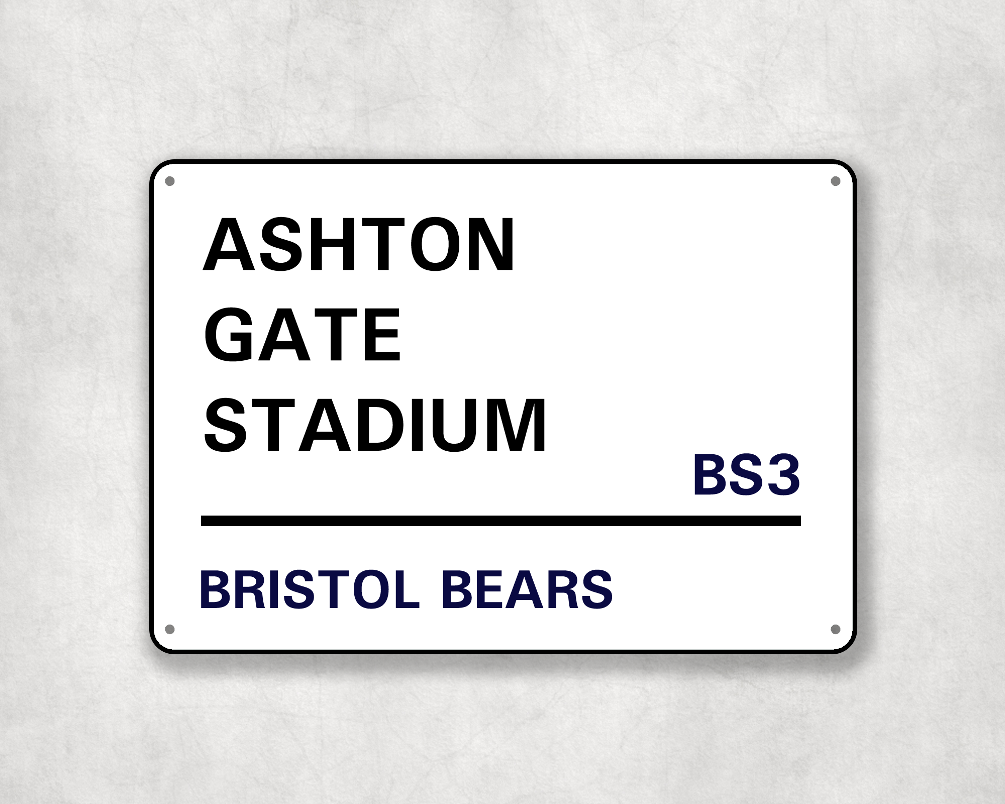 Bristol Bears Rugby Metal Street Sign