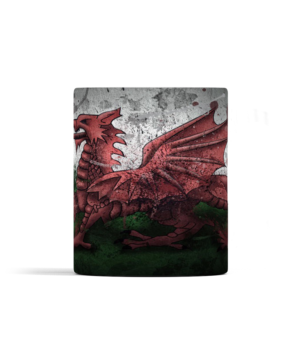 Welsh Dragon Borderless Ceramic Mug