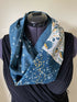 Infinity Scarf in Navy with Stars and Flowers