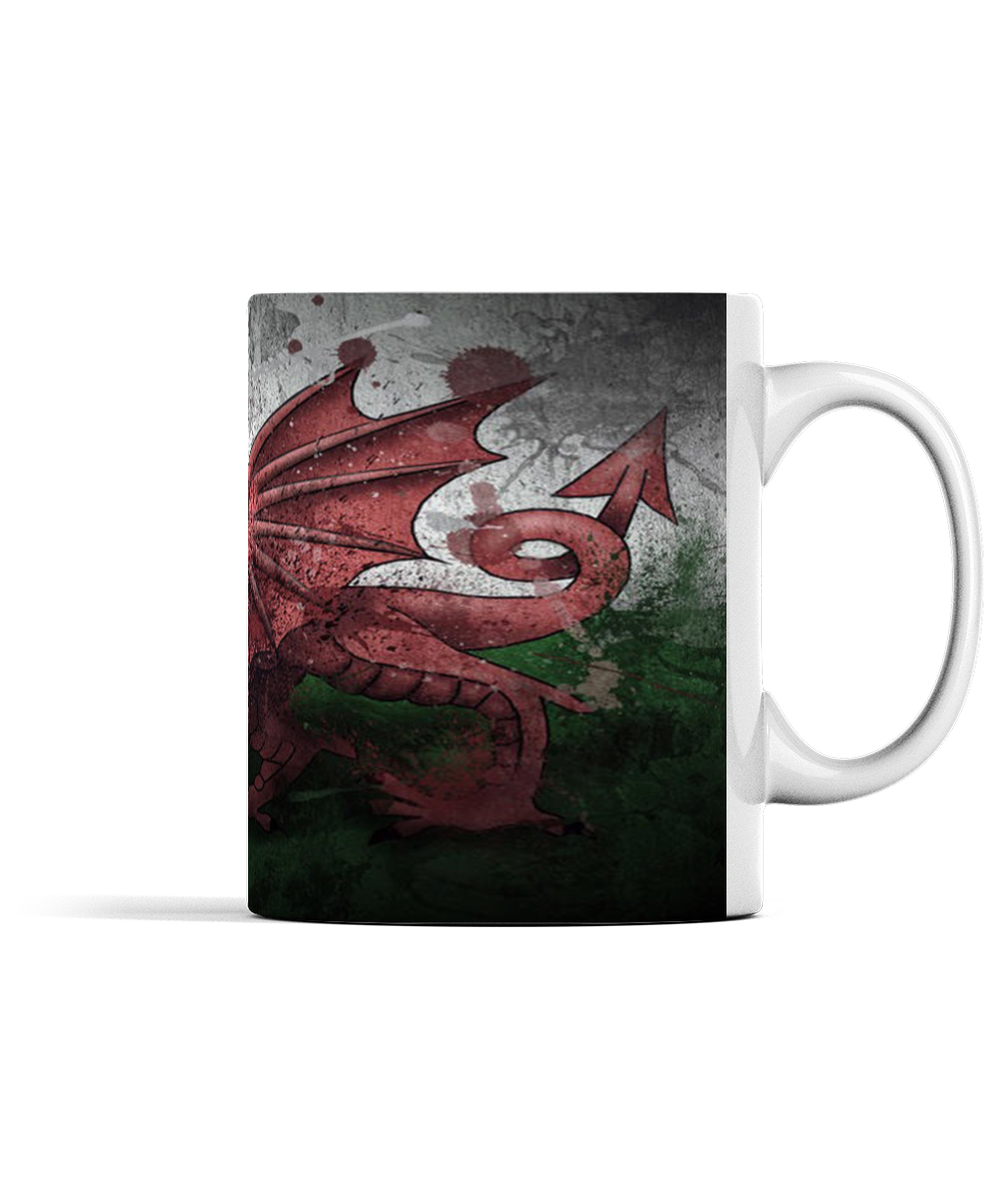 Welsh Dragon Borderless Ceramic Mug