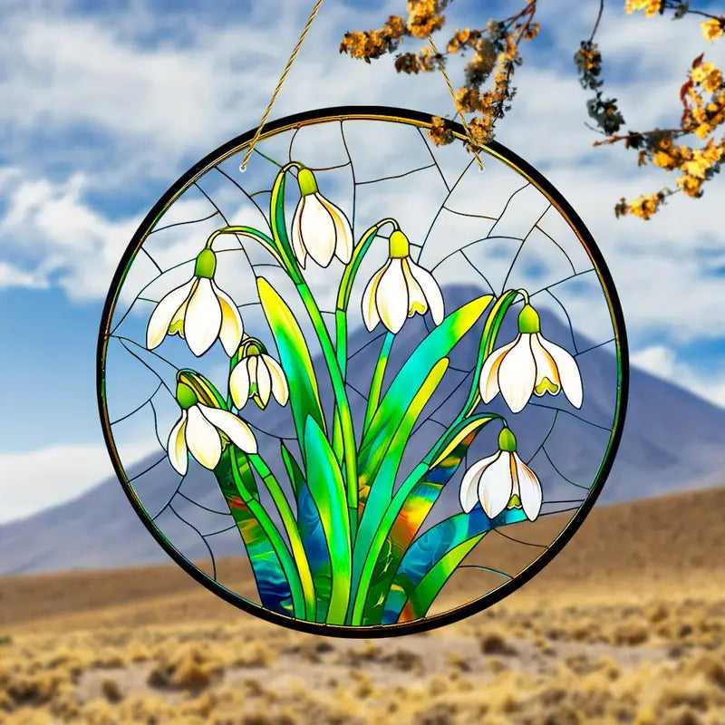 Snowdrop Suncatcher Acrylic Hanging Ornament