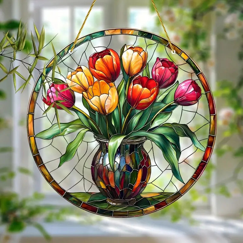 Tulip Suncatcher Acrylic Hanging Ornament
