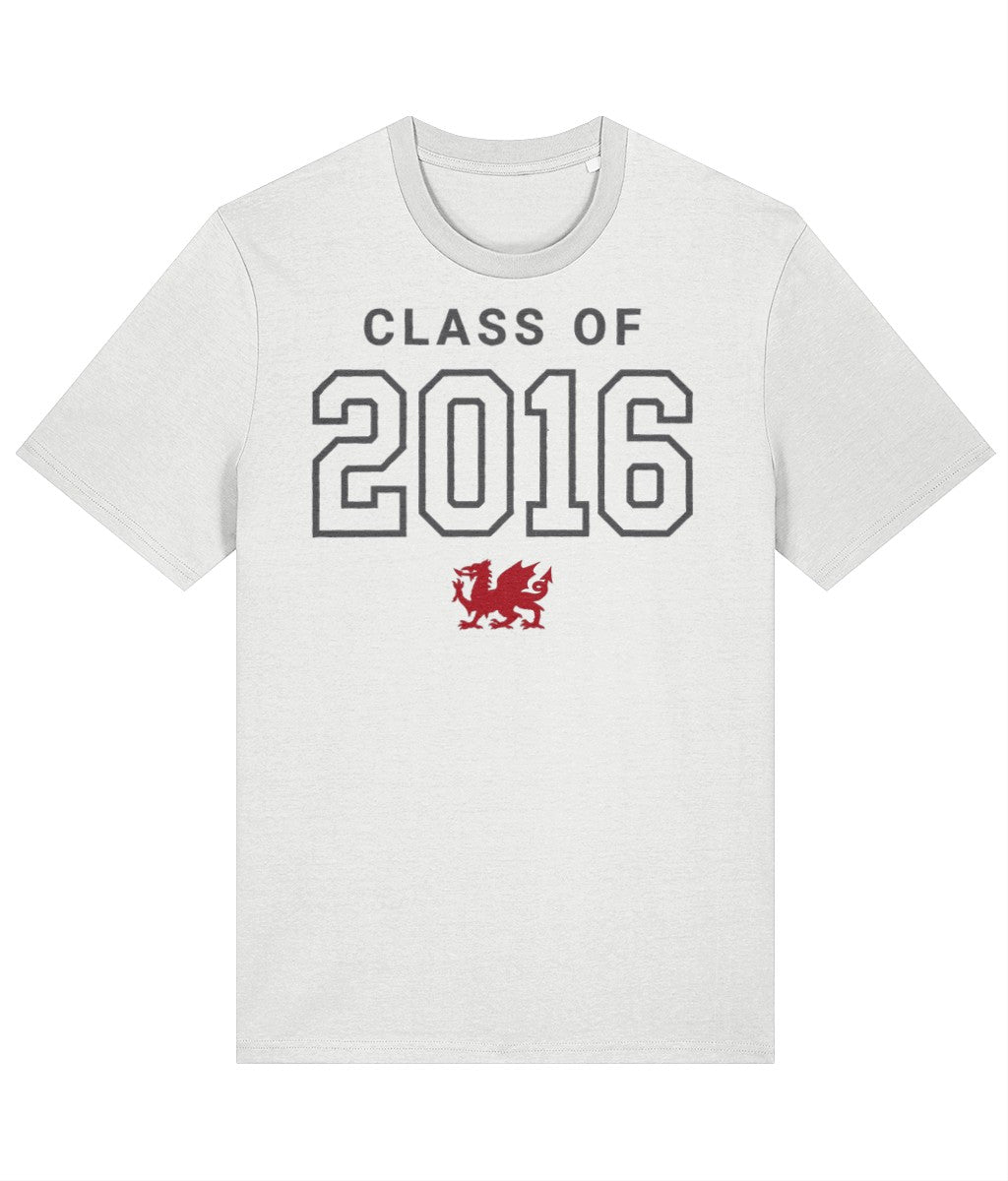 Made in Cymru Class of 2016 Welsh T-shirt in White – organic cotton