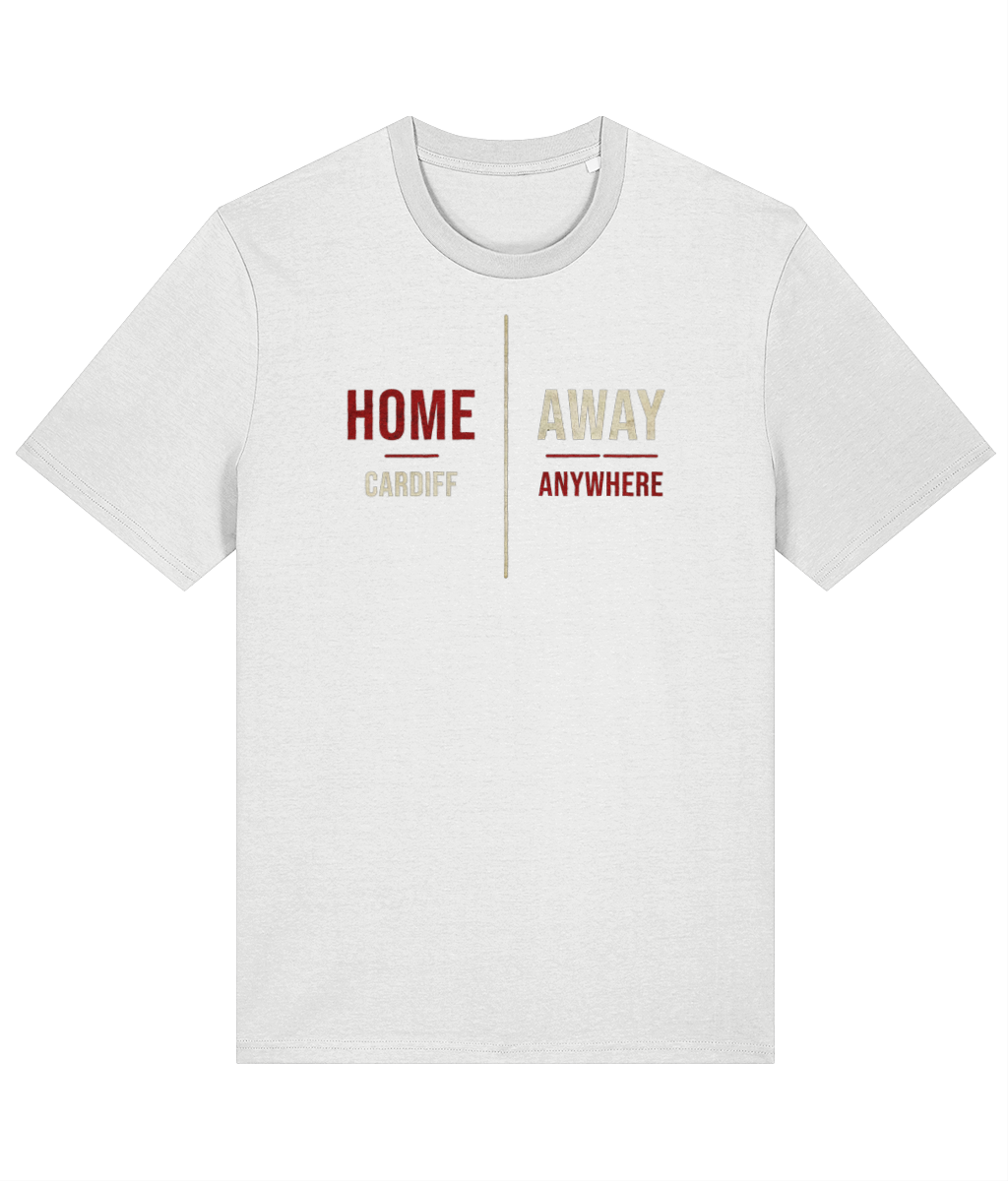 Made in Cymru Home / Away Welsh T-Shirt in White – organic cotton