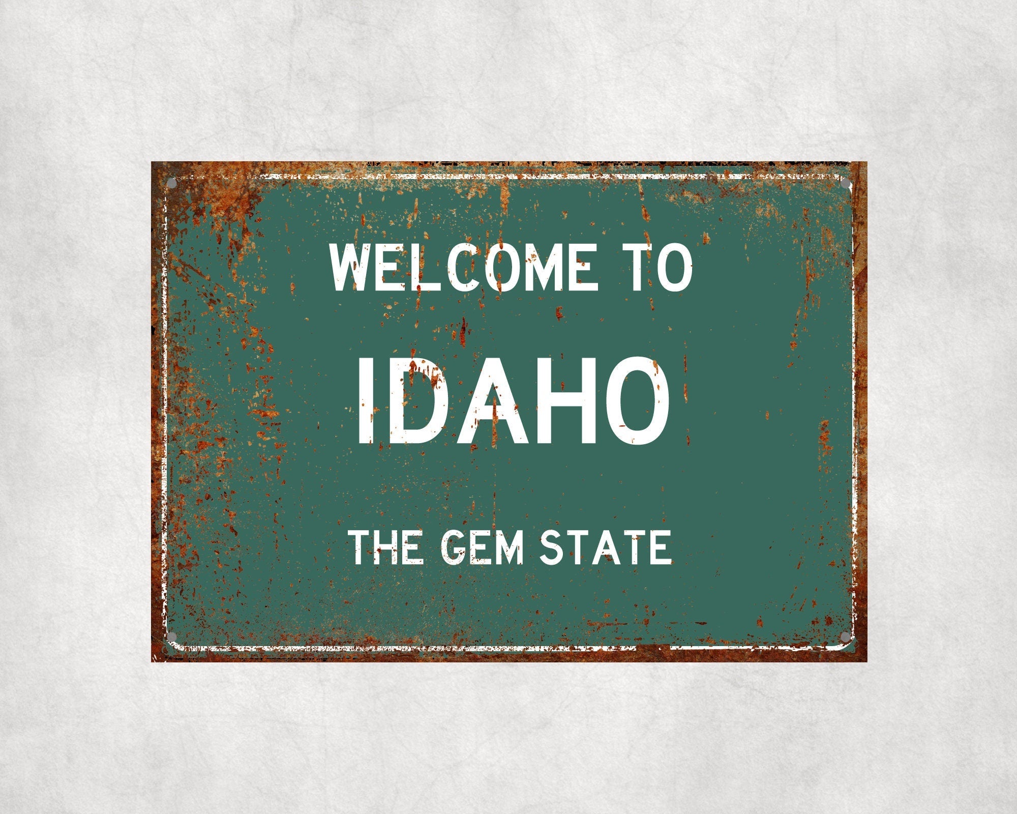 Welcome to Idaho Sign, Idaho Metal Sign, Idaho Gift, Idaho Gifts, Idaho Souvenir, Idaho Gem State