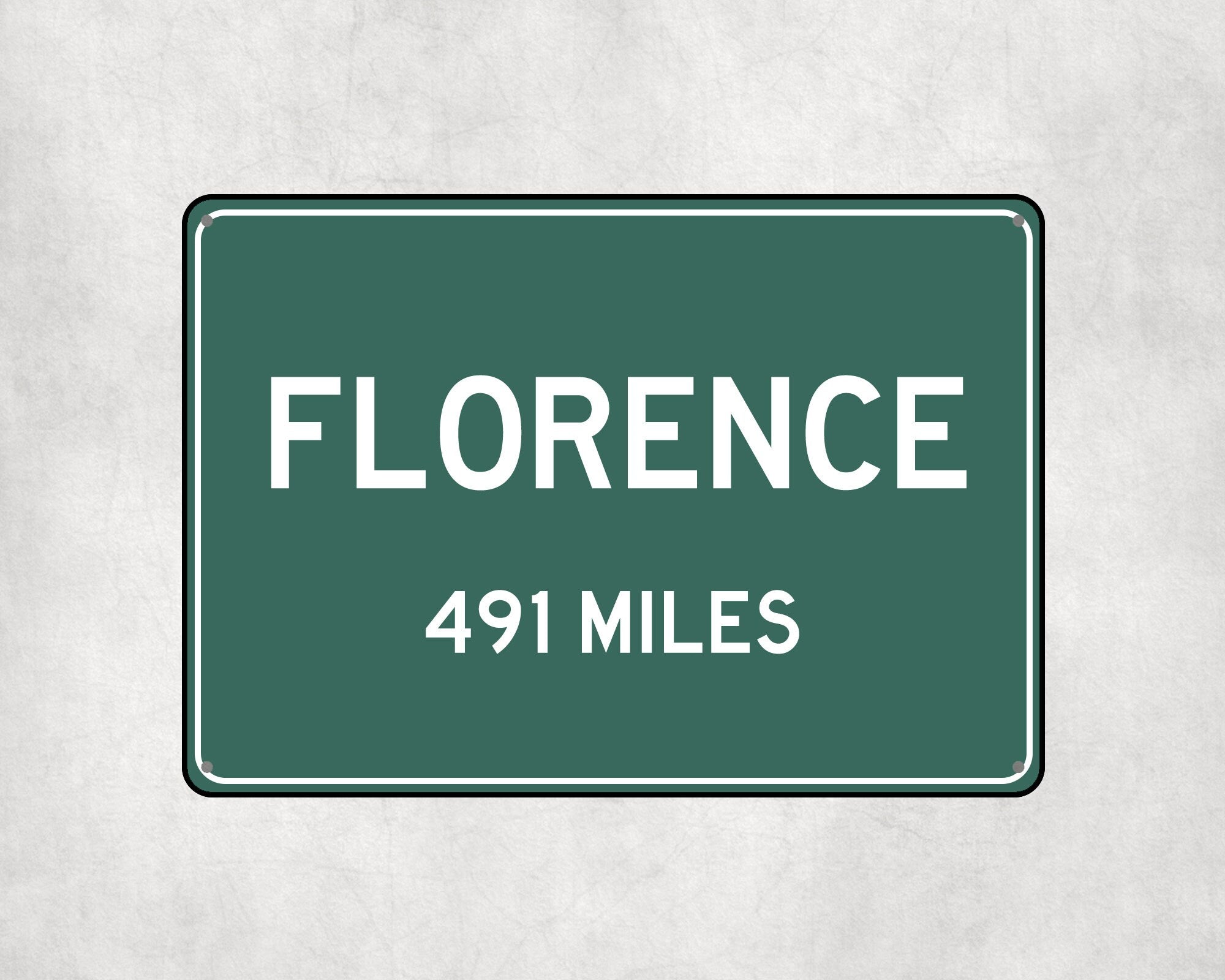 PERSONALIZED FLORENCE Sign, Florence City Distance Sign, City of Florence Gift, Florence Gifts, Florence Souvenir, Florence Signs