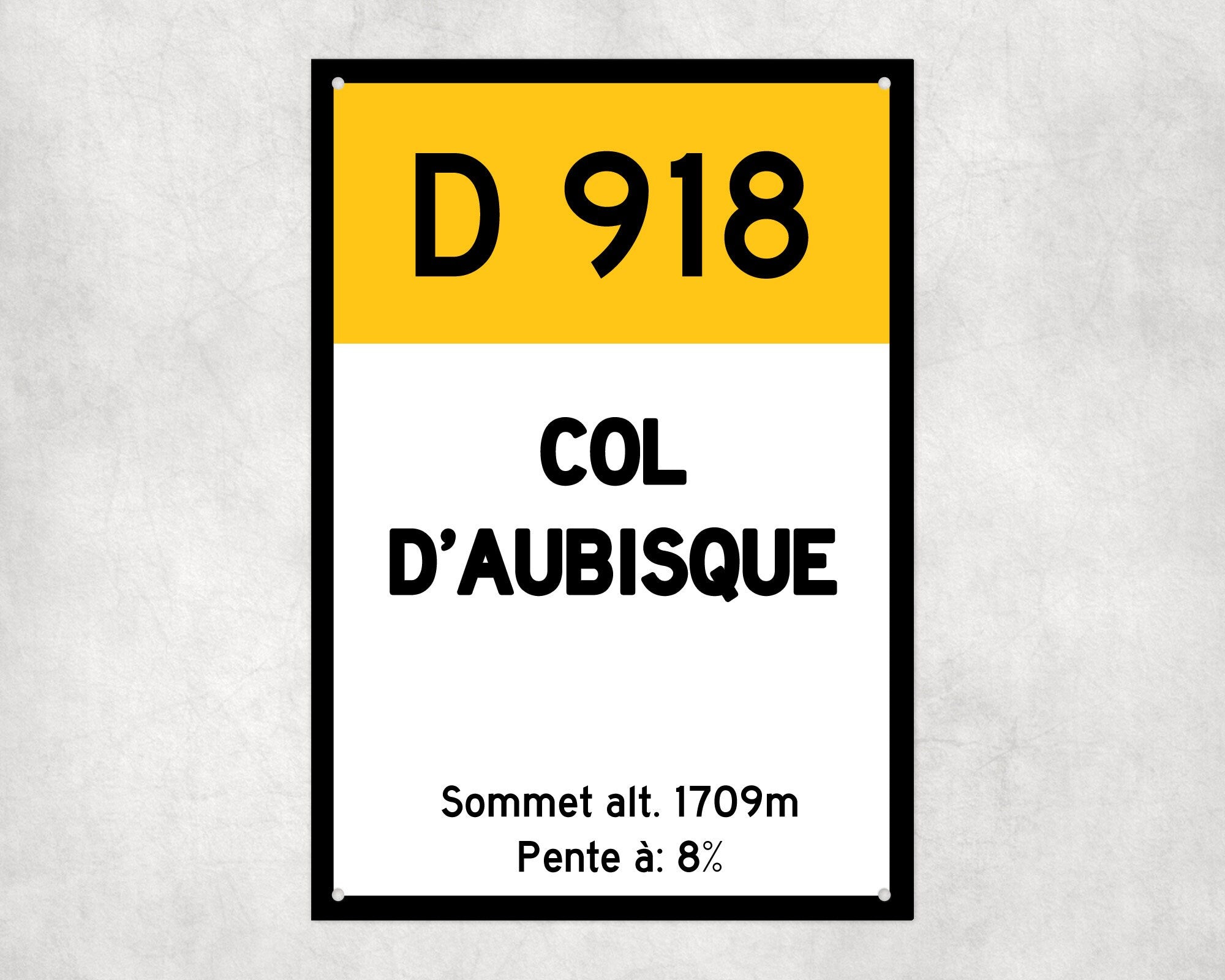 Col D'Aubisque D918 - Vintage Style Tour de France Cycling Sign - Gift for Cyclist, cycling sign, metal sign, biking sign,