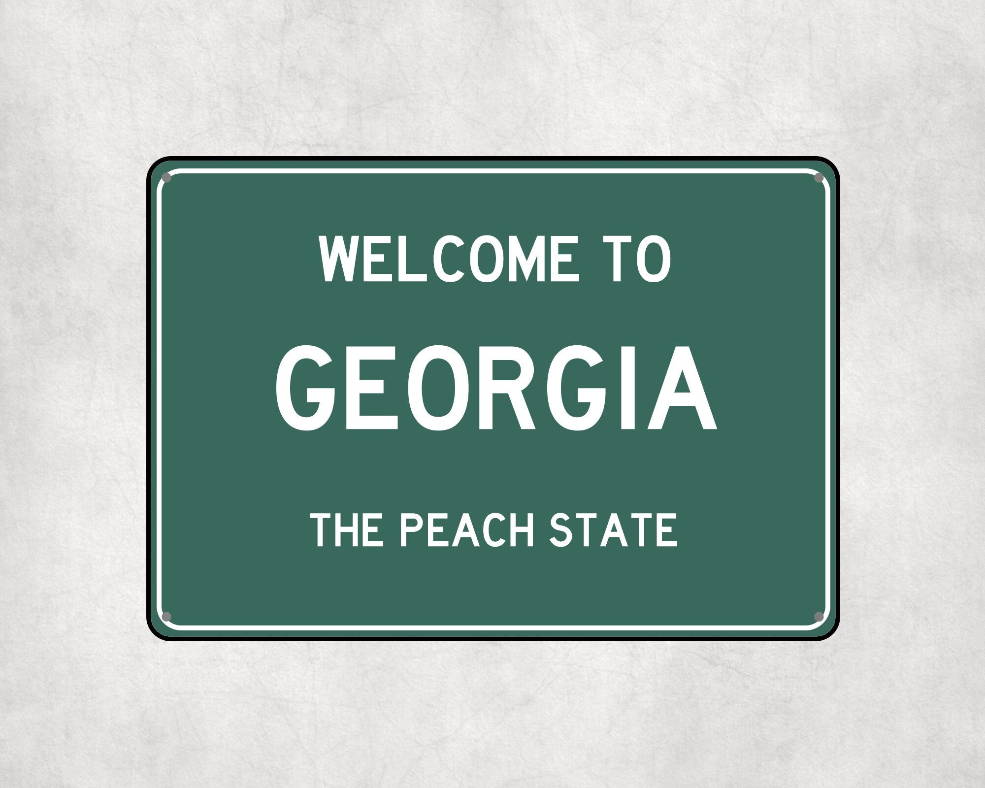 Welcome to Georgia Sign, Georgia Metal Sign, Georgia Gift, Georgia Gifts, Georgia Souvenir, Georgia Peach State