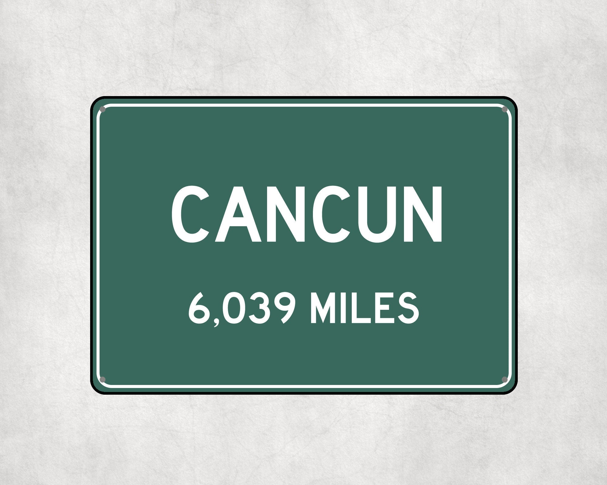 PERSONALIZED CANCUN Sign, Cancun City Distance Sign, City of Cancun Gift, Cancun Gifts, Cancun Souvenir, Cancun Signs
