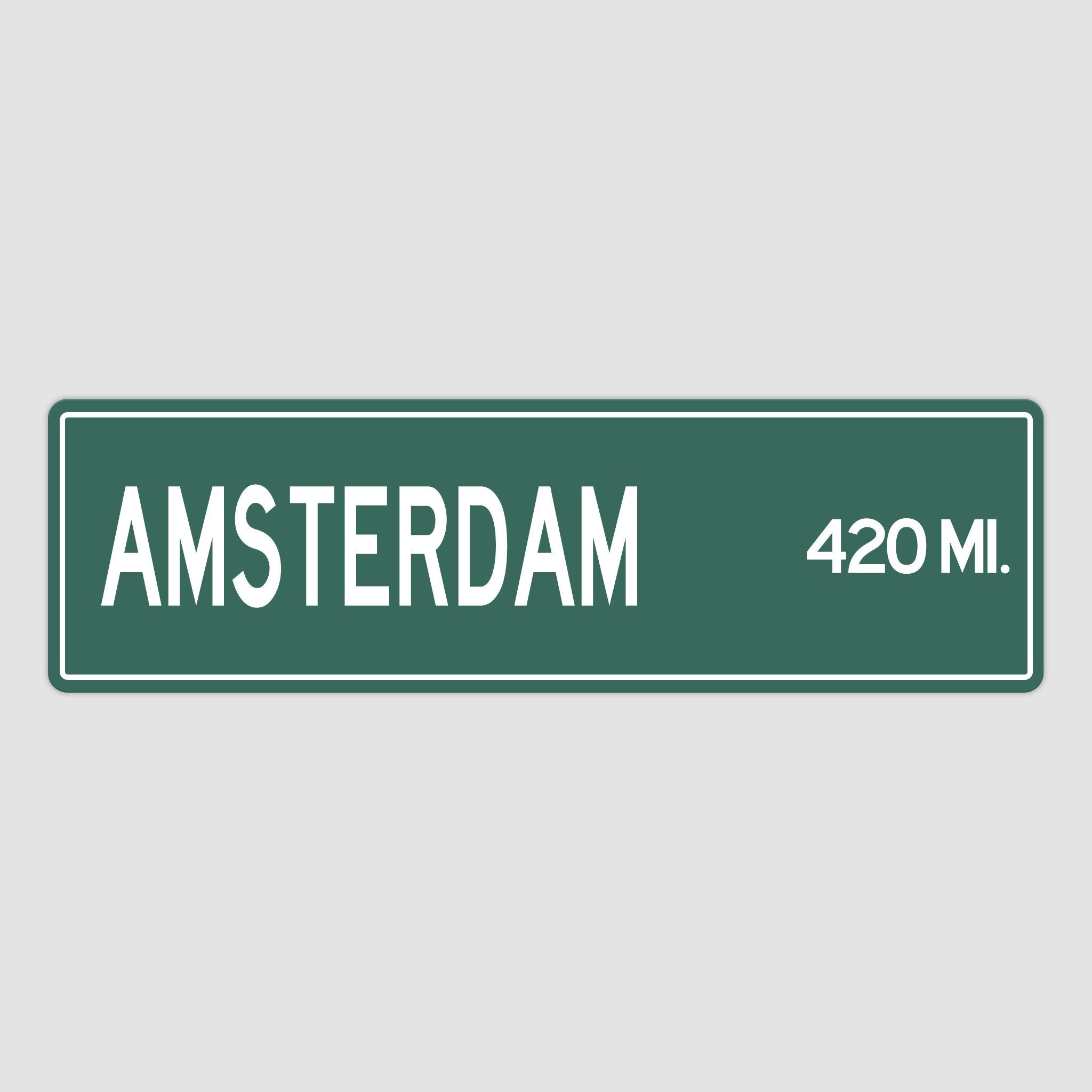 PERSONALIZED AMSTERDAM Sign, Amsterdam City Distance Sign, City of Amsterdam Gift, Amsterdam Gifts, Amsterdam Souvenir, Amsterdam Sign