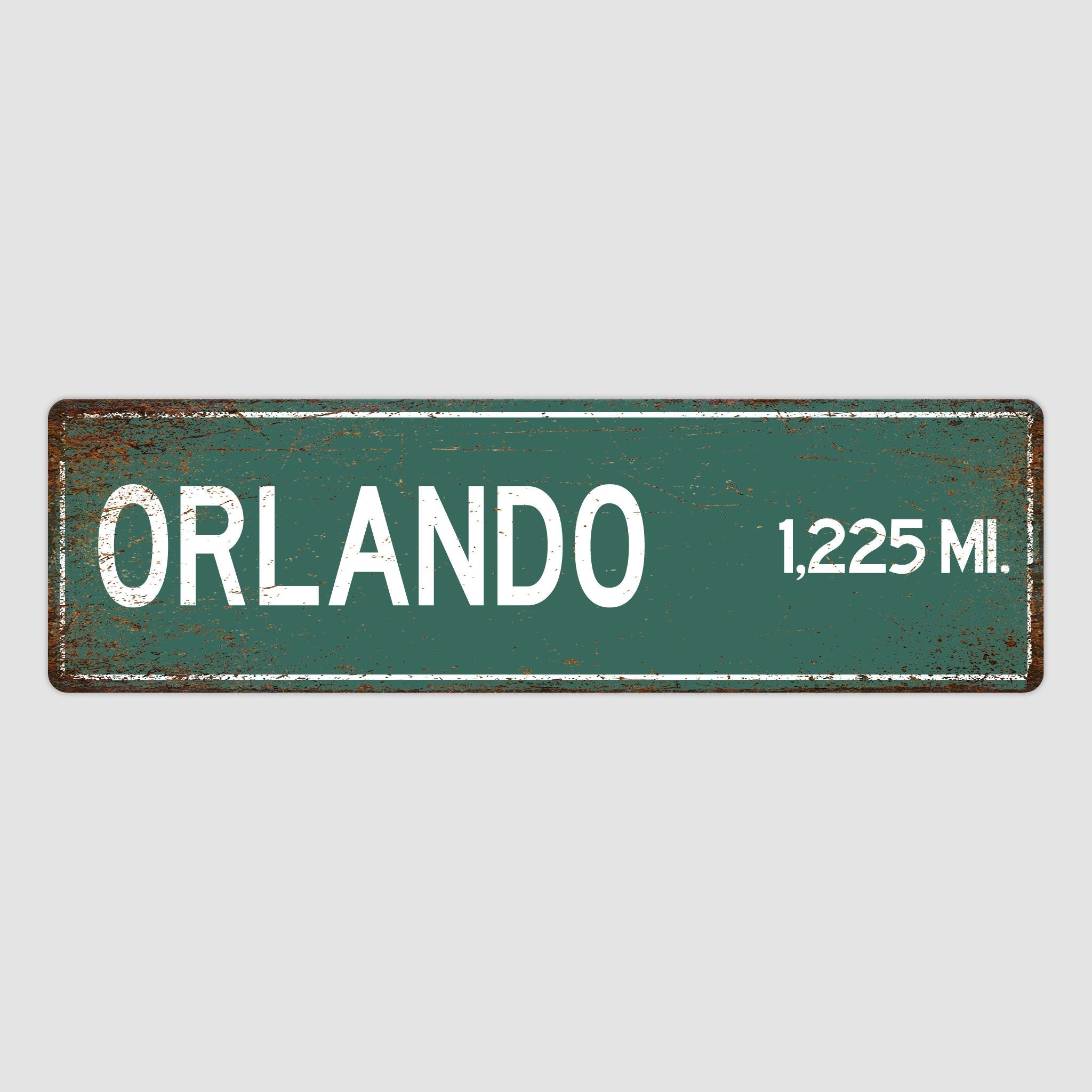 PERSONALIZED ORLANDO Sign, Orlando City Distance Sign, City of Orlando Gift, Orlando Gifts, Orlando Souvenir, Orlando Sign