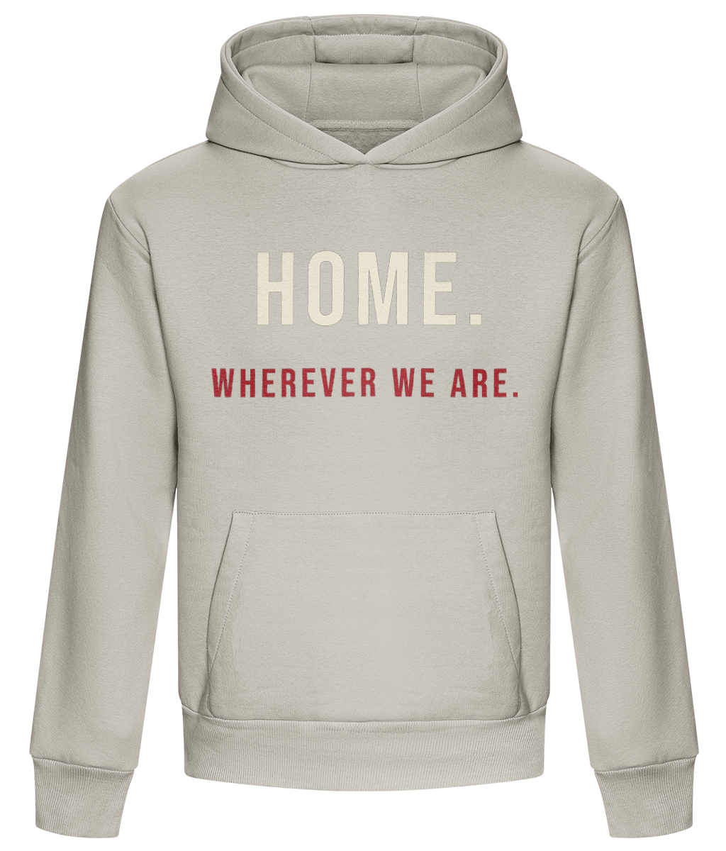 Made in Cymru Welsh organic cotton hoodie – front print mockup