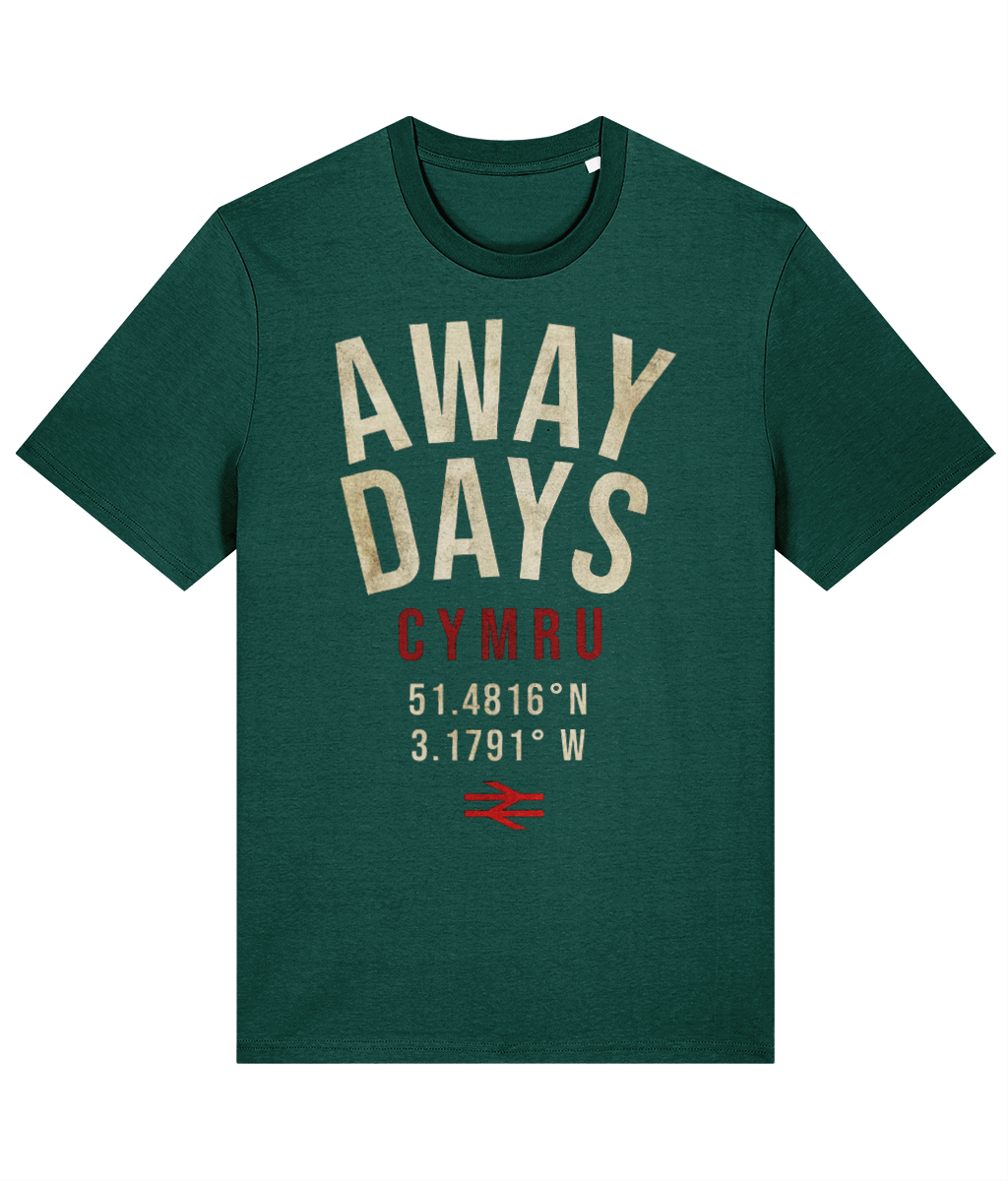 Made in Cymru Away Days Welsh T-Shirt in Glazed Green – organic cotton