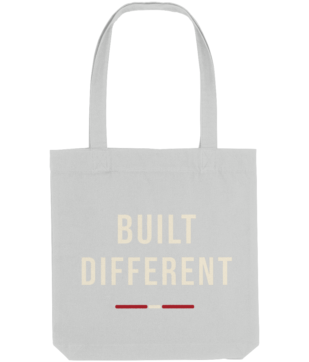 Made in Cymru Built Different tote bag – heather grey