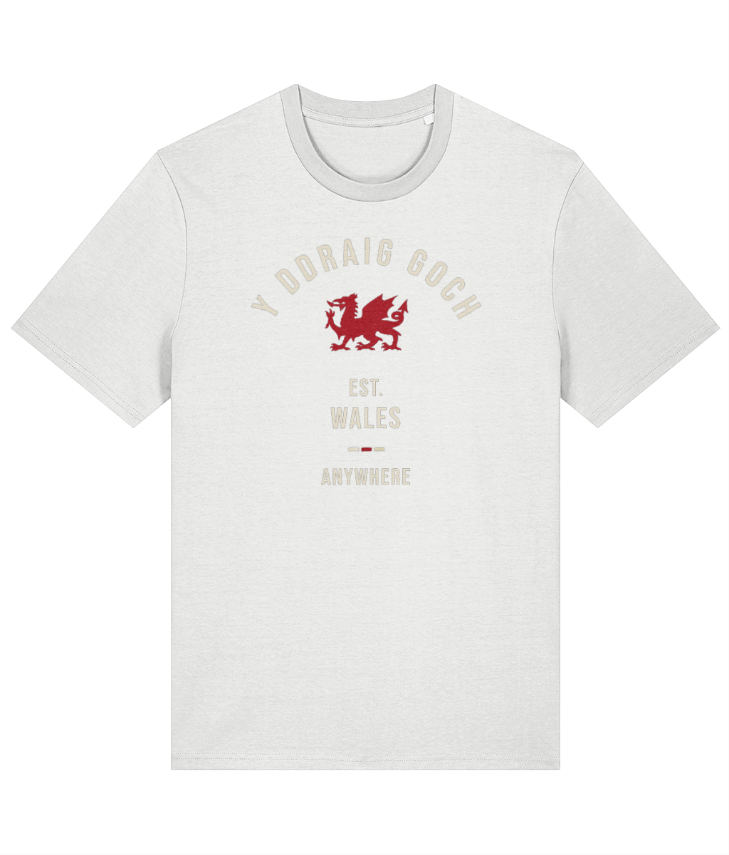 Made in Cymru Y Ddraig Goch Welsh T-Shirt in White