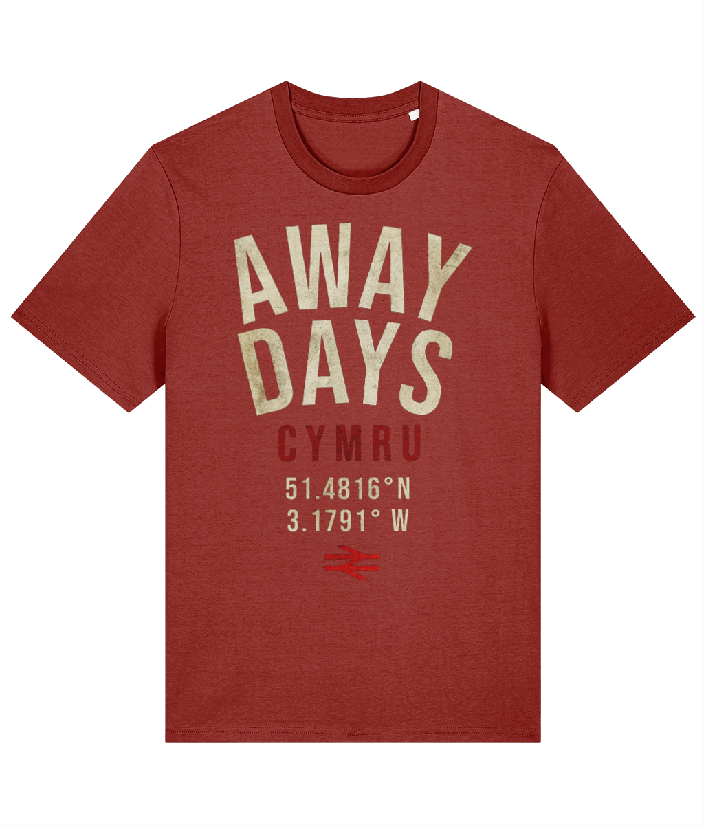 Made in Cymru Away Days Welsh T-Shirt in Earthy Red – organic cotton