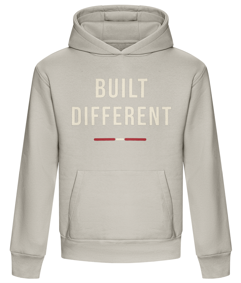 Made in Cymru Welsh organic cotton hoodie – front print mockup