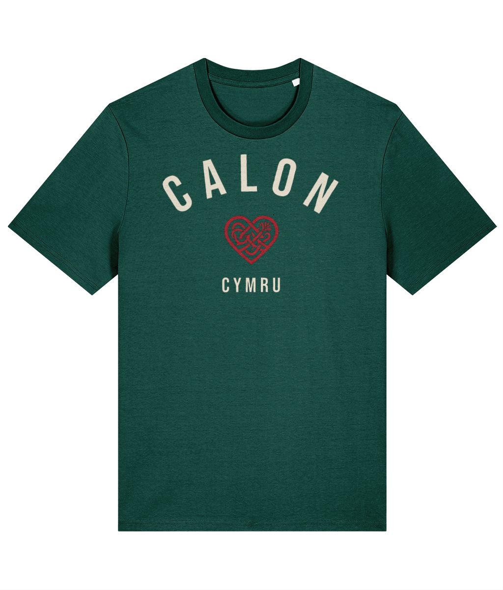 Made in Cymru Calon Cymru Welsh T-Shirt in Glazed Green