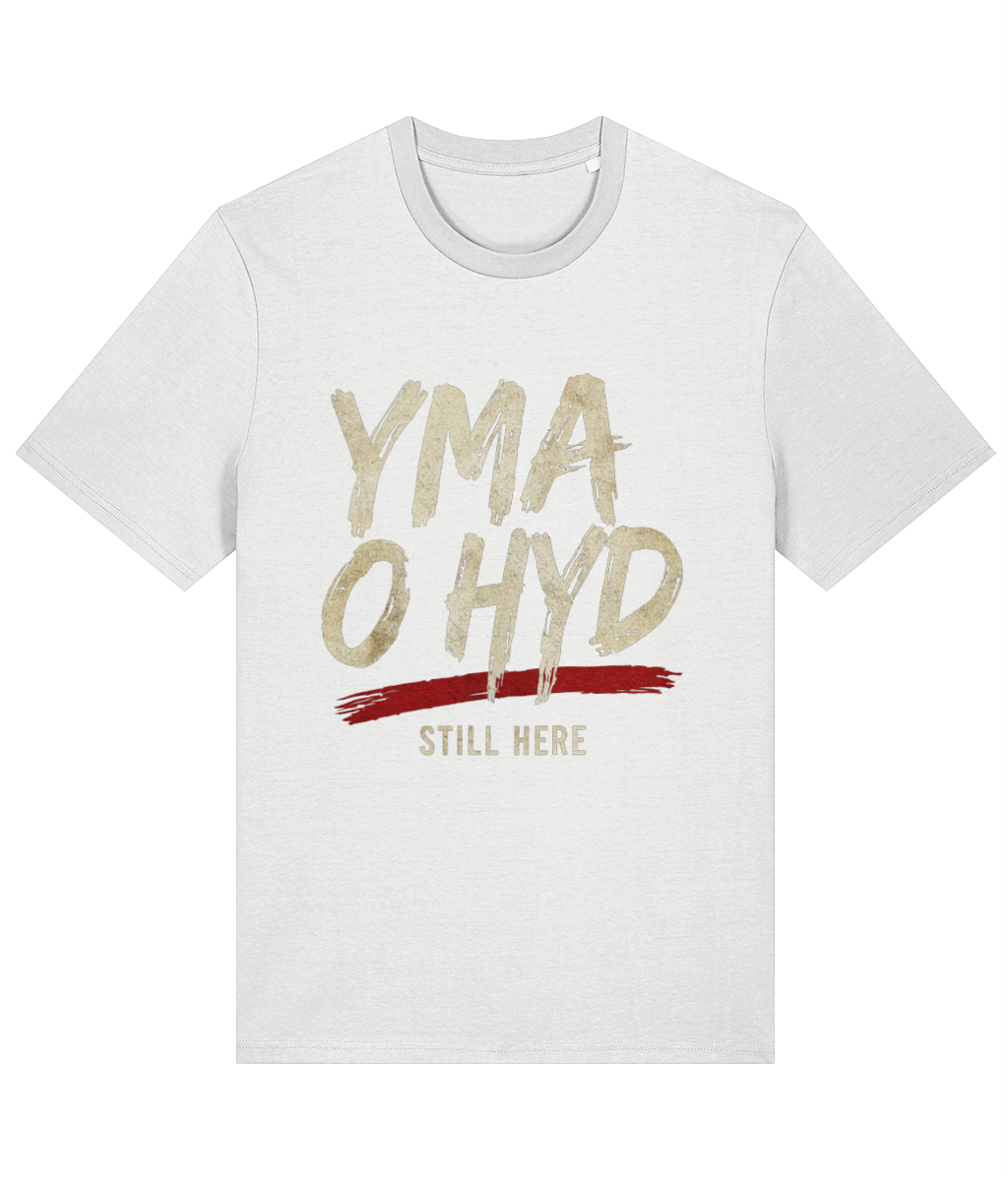 Made in Cymru Yma O Hyd Welsh T-Shirt in White – organic cotton