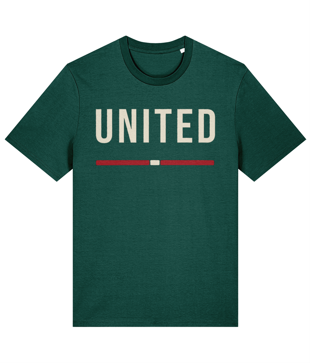 Made in Cymru United Welsh T-shirt in Glazed Green, organic cotton