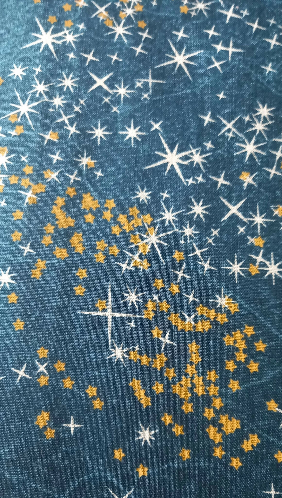 Infinity Scarf in Navy with Stars and Flowers