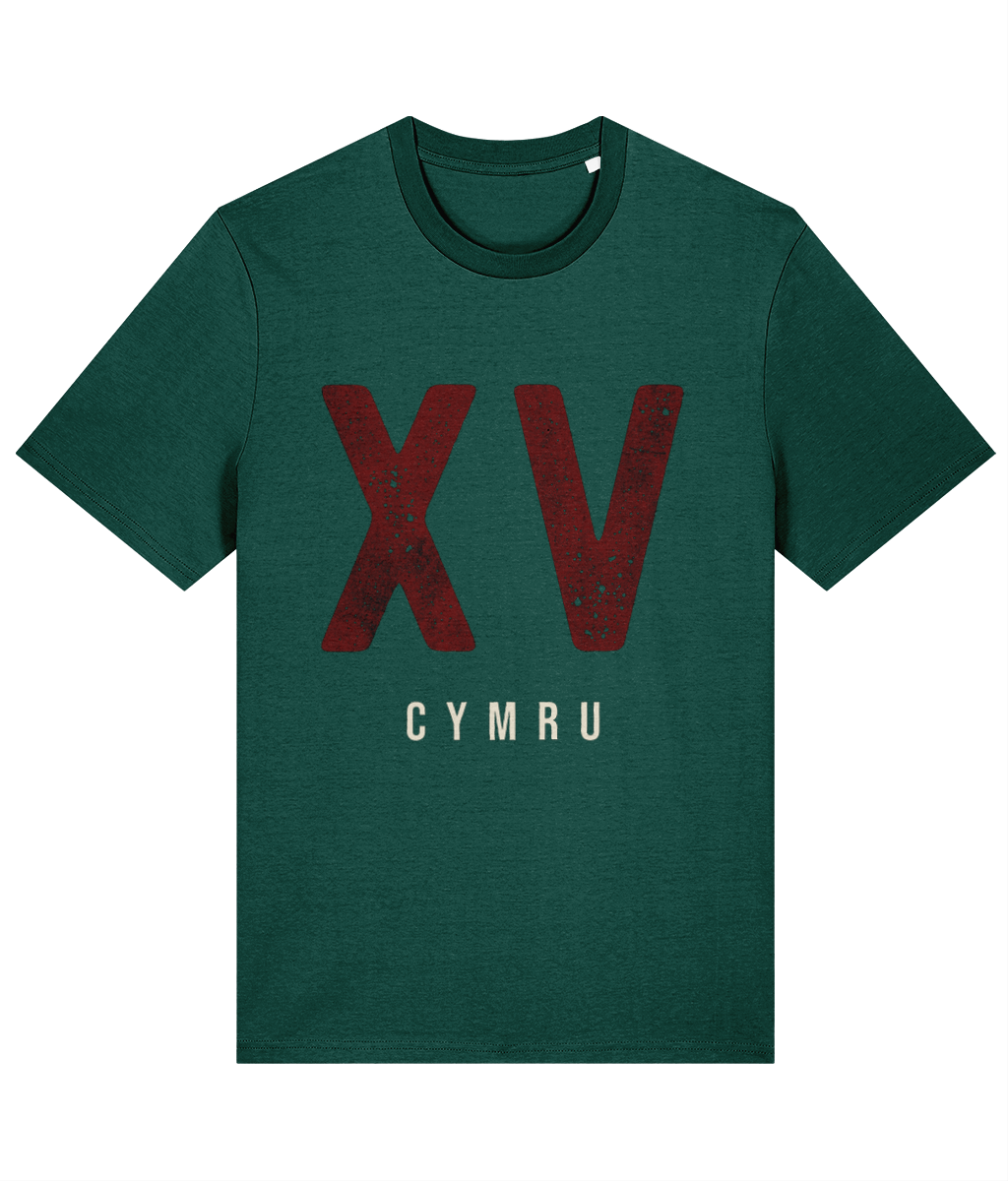 XV Welsh Rugby T-Shirt in Glazed Green — Made in Cymru
