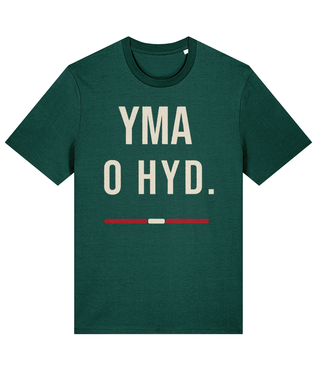 Made in Cymru Welsh organic cotton T-shirt – front print mockup