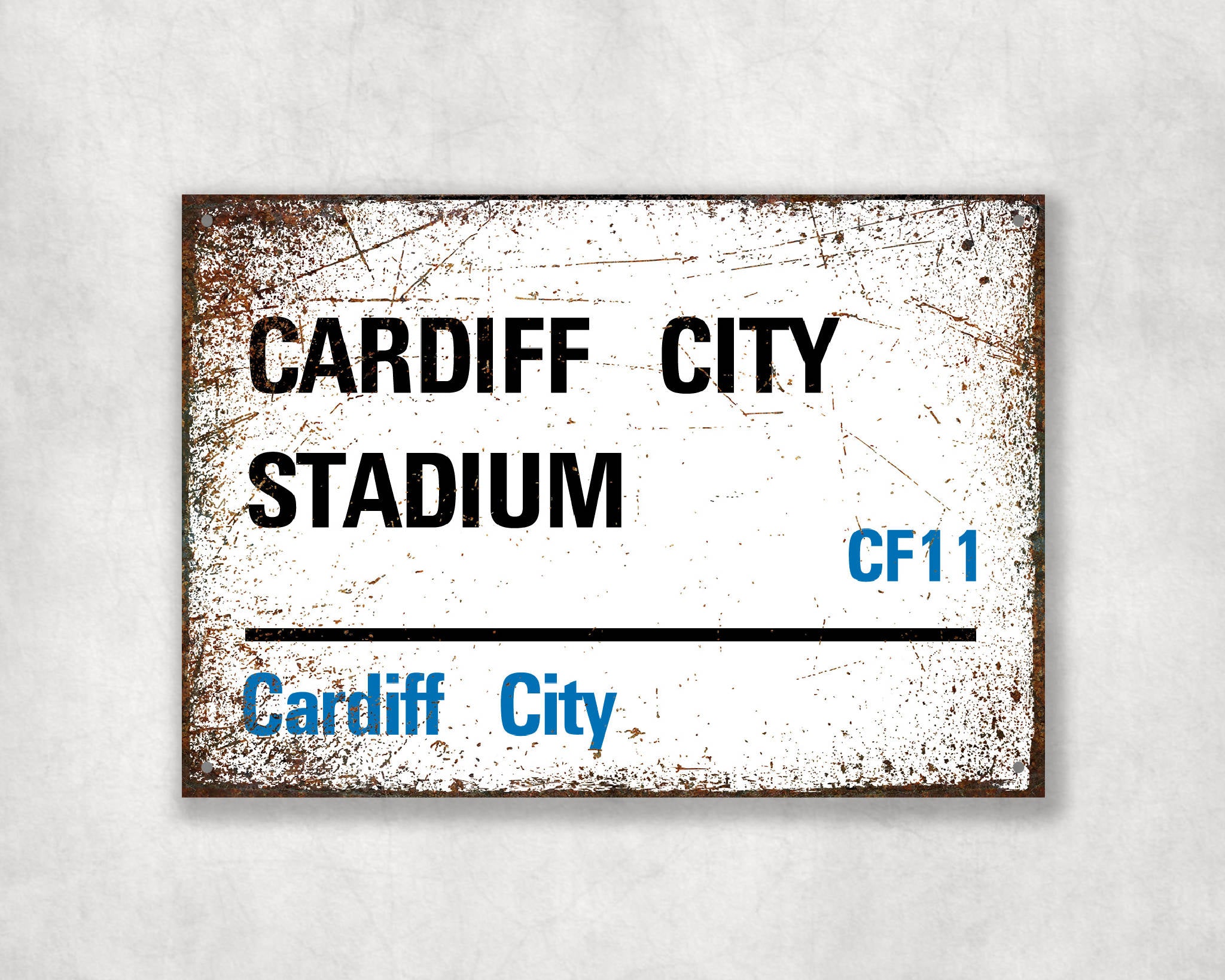 Cardiff City Stadium - Cardiff aluminium printed metal street sign - gift, keepsake, football gift