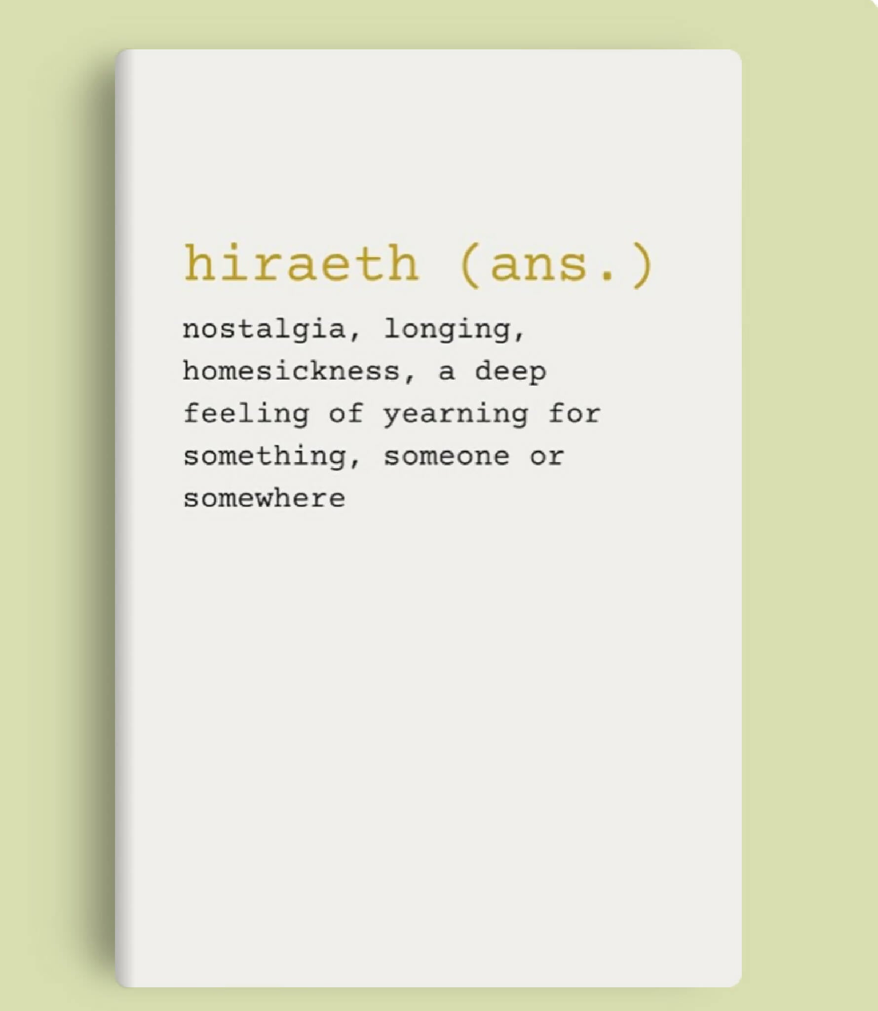 Hiraeth Notebook - GM Notebooks - 120 Paged, Lined and Numbered