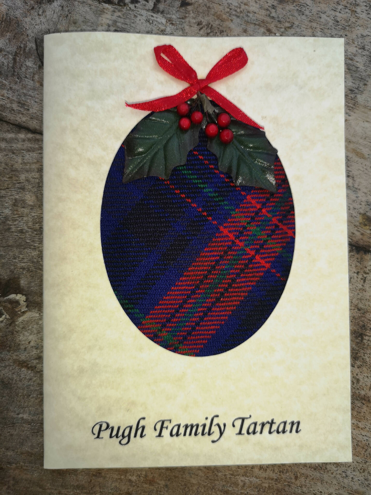 Welsh Tartan Christmas Card