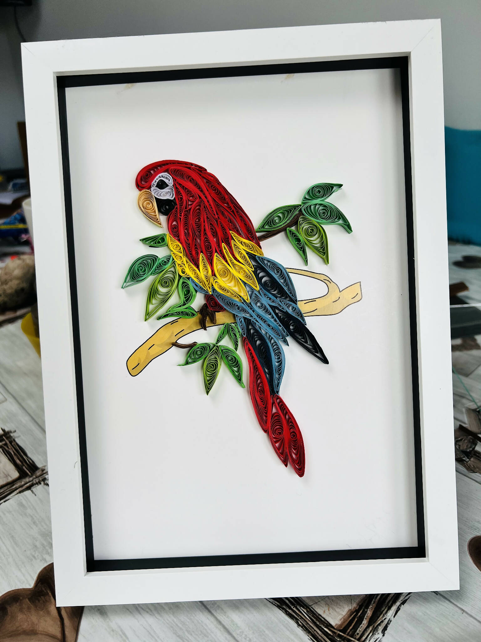 Parrot picture quilled