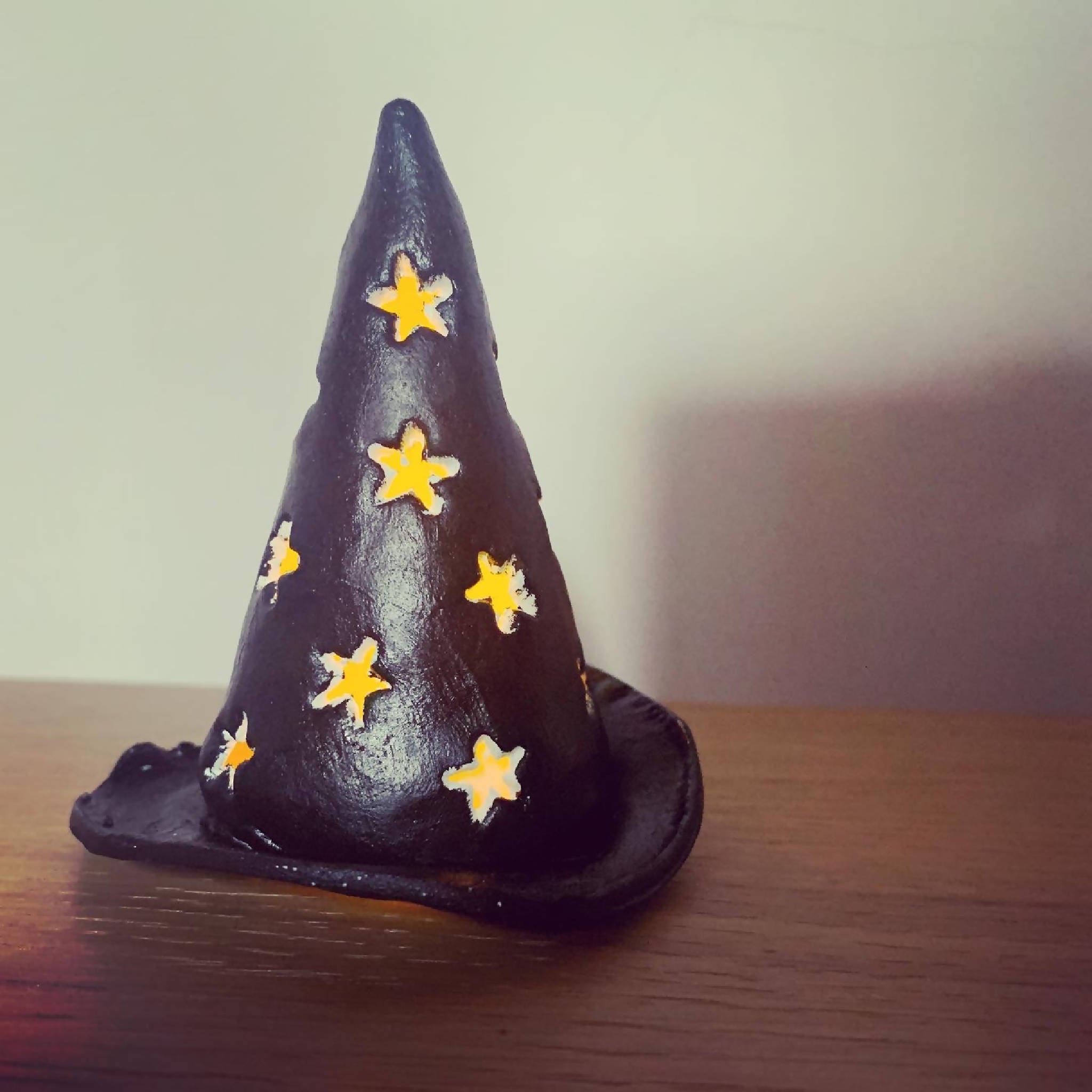 Witches Hat (or Wizards) Battery operated Halloween tealight holder