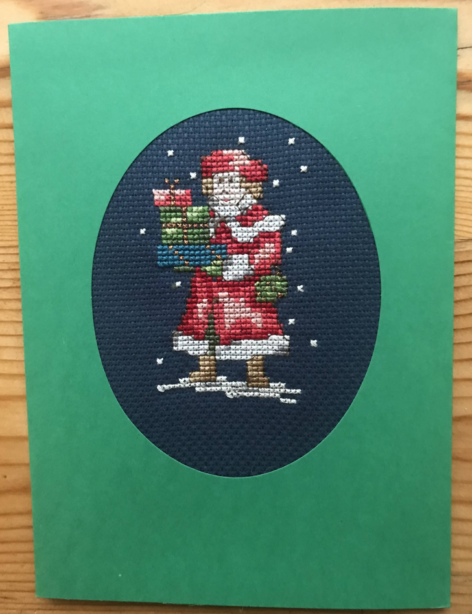 Cross Stitch Christmas Card- Victorian Christmas
