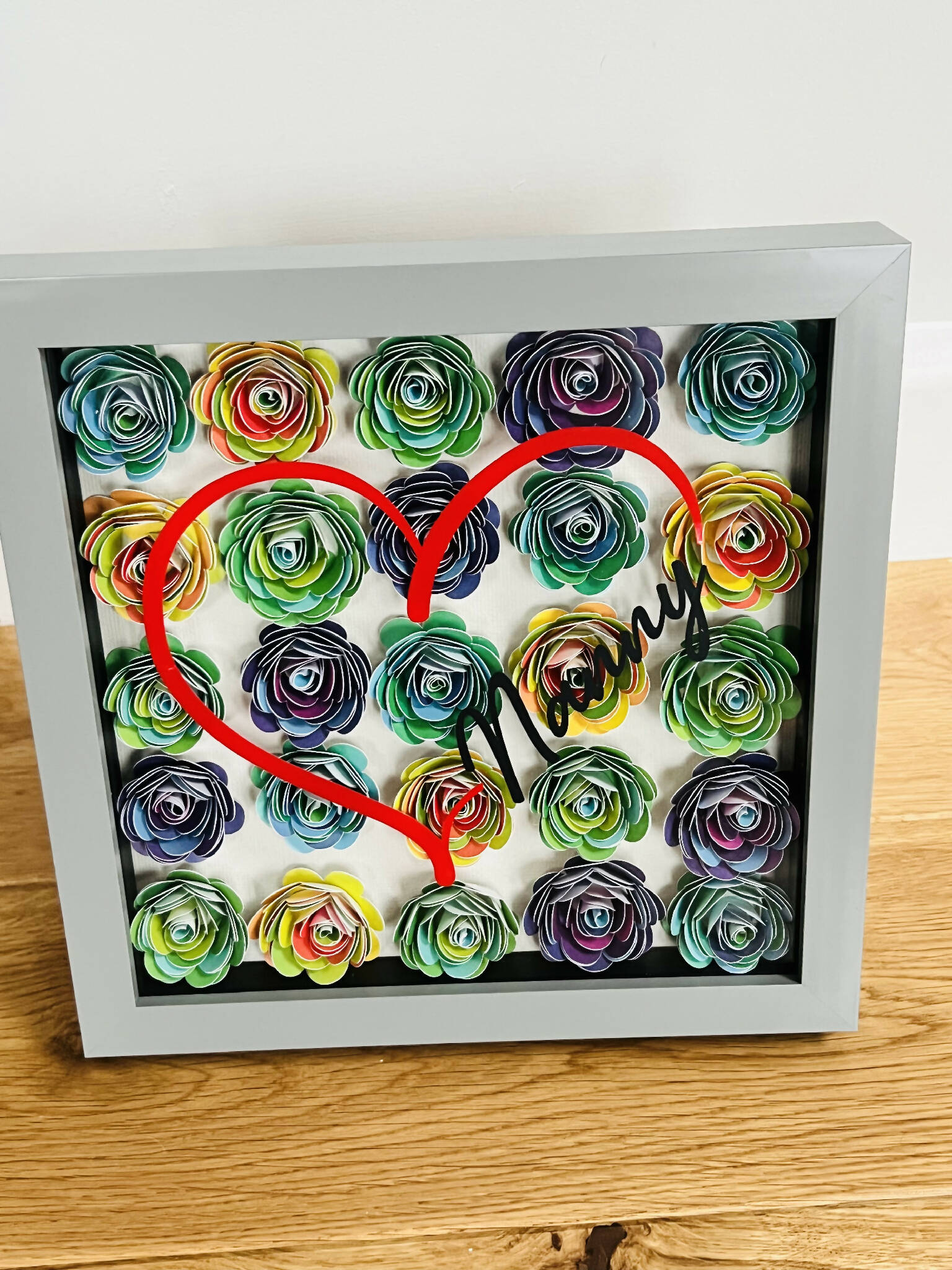 Rainbow flower box frame Nan