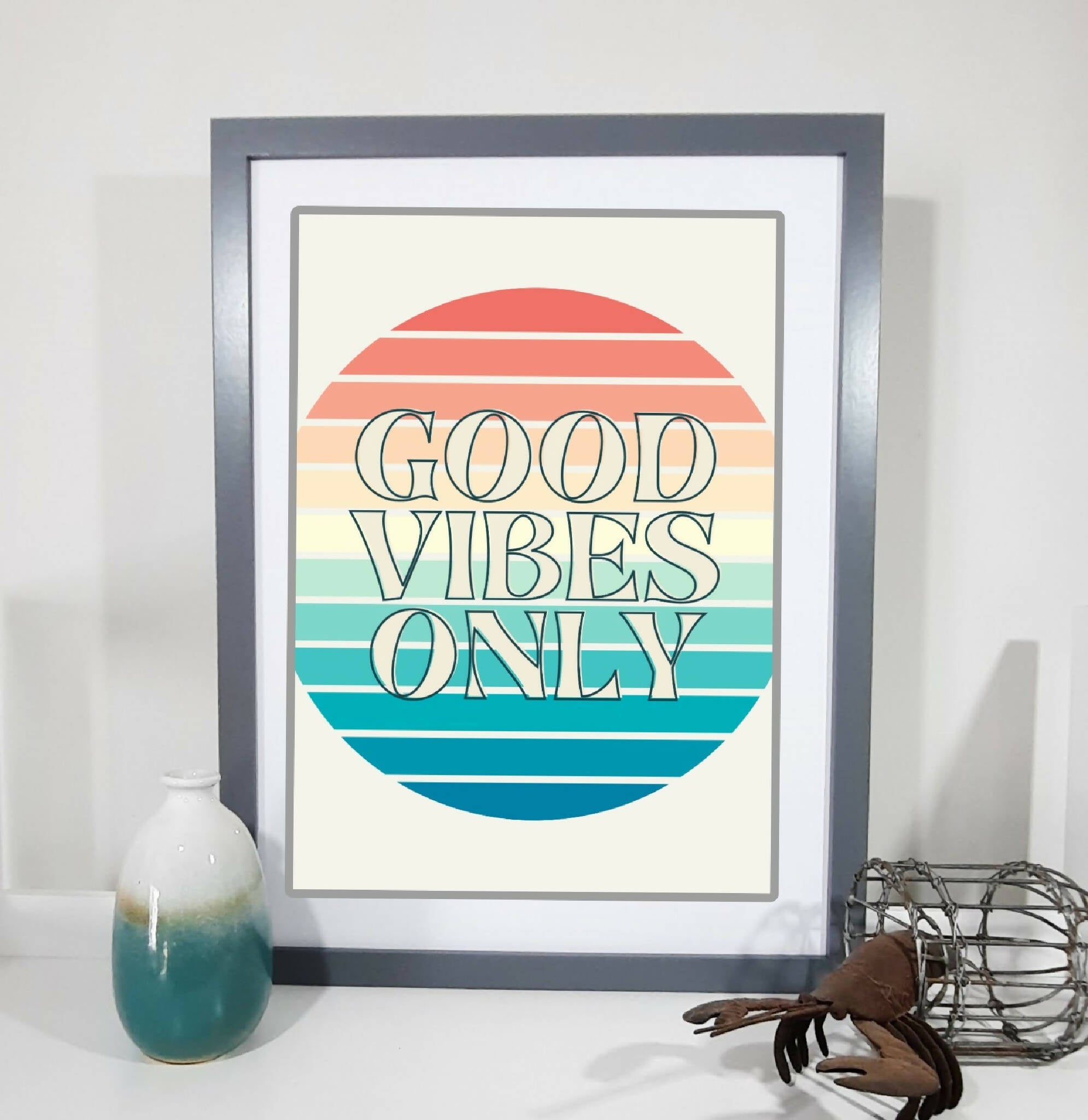 Good vibes only, Print, Poster, Wall art, Welsh poster, Digital Art