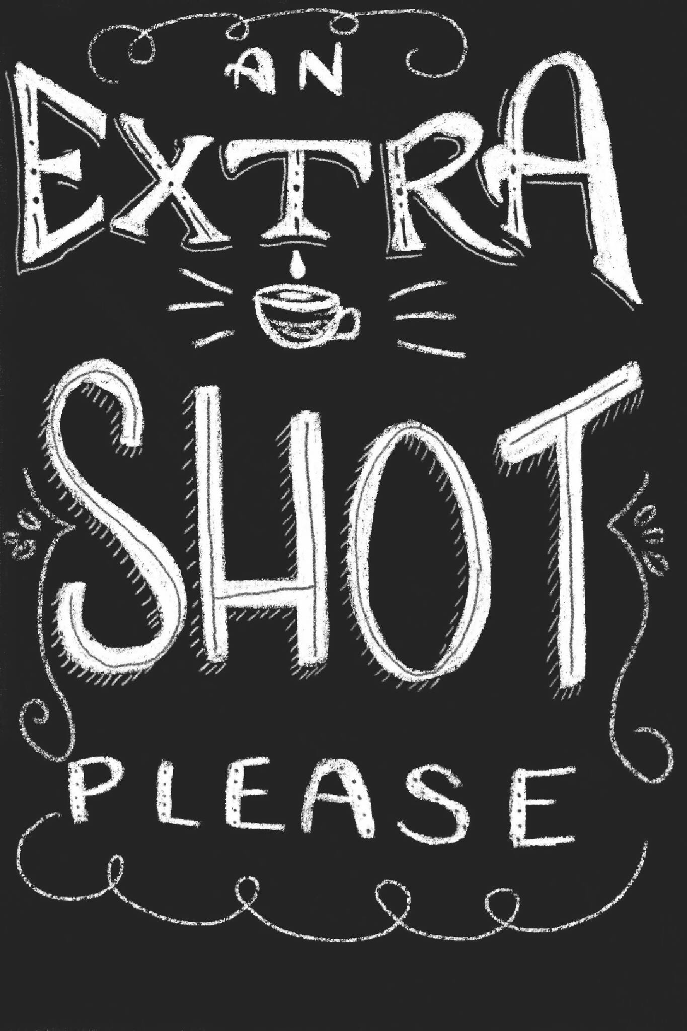 Extra shot please hand painted A4 print, PRINT ONLY no frame or mount.
