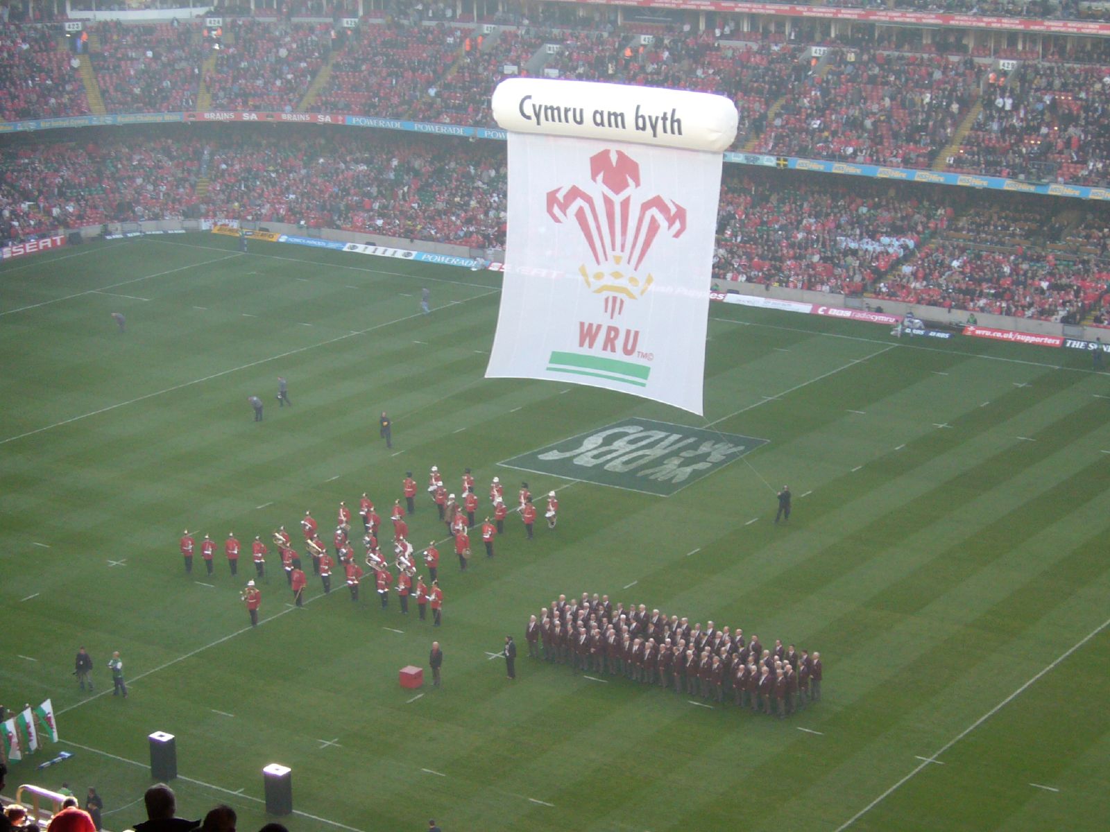 The Millennium Stadium in Cardiff packed for a Wales rugby international against Scotland