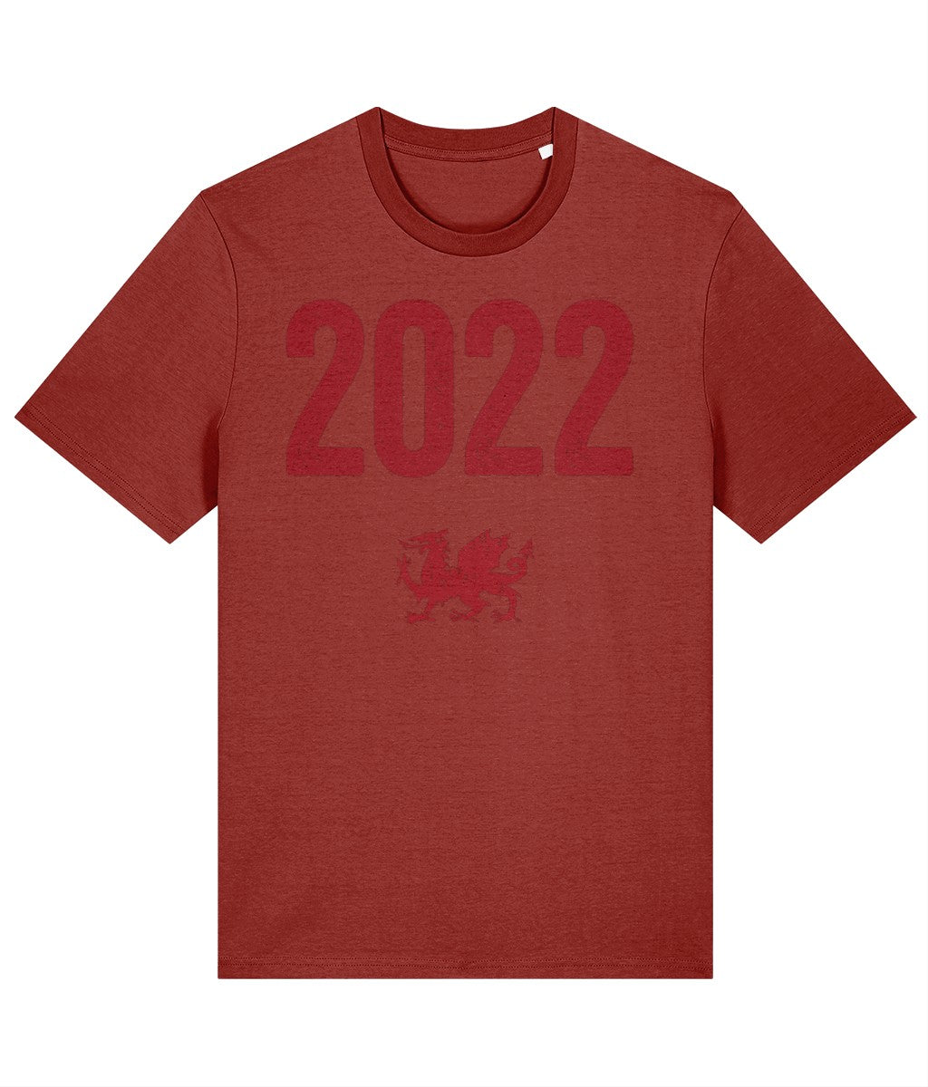 Made in Cymru 2022 Welsh T-shirt in Earthy Red – organic cotton