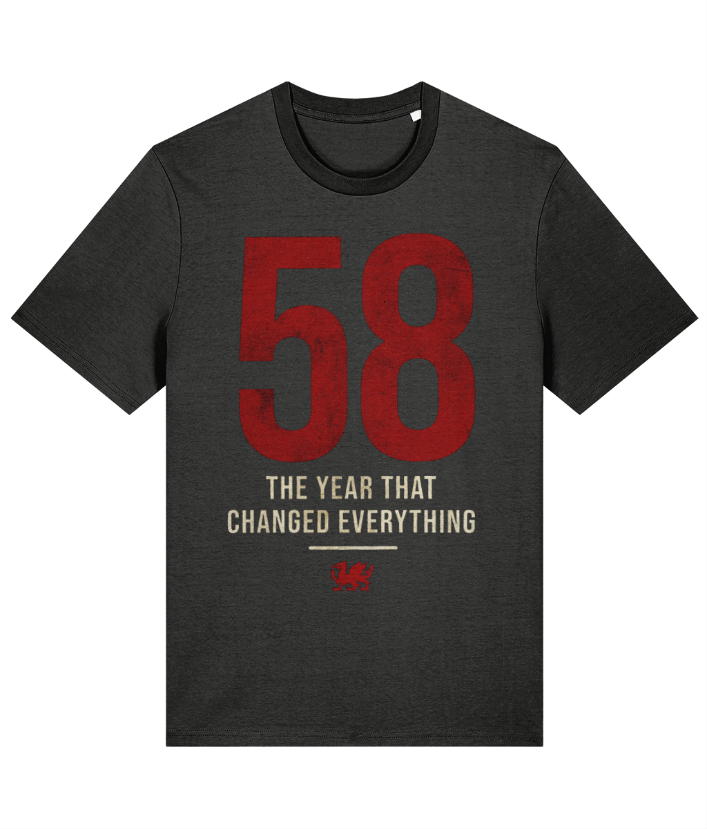 Made in Cymru 58 Welsh T-Shirt in Dark Heather Grey – organic cotton