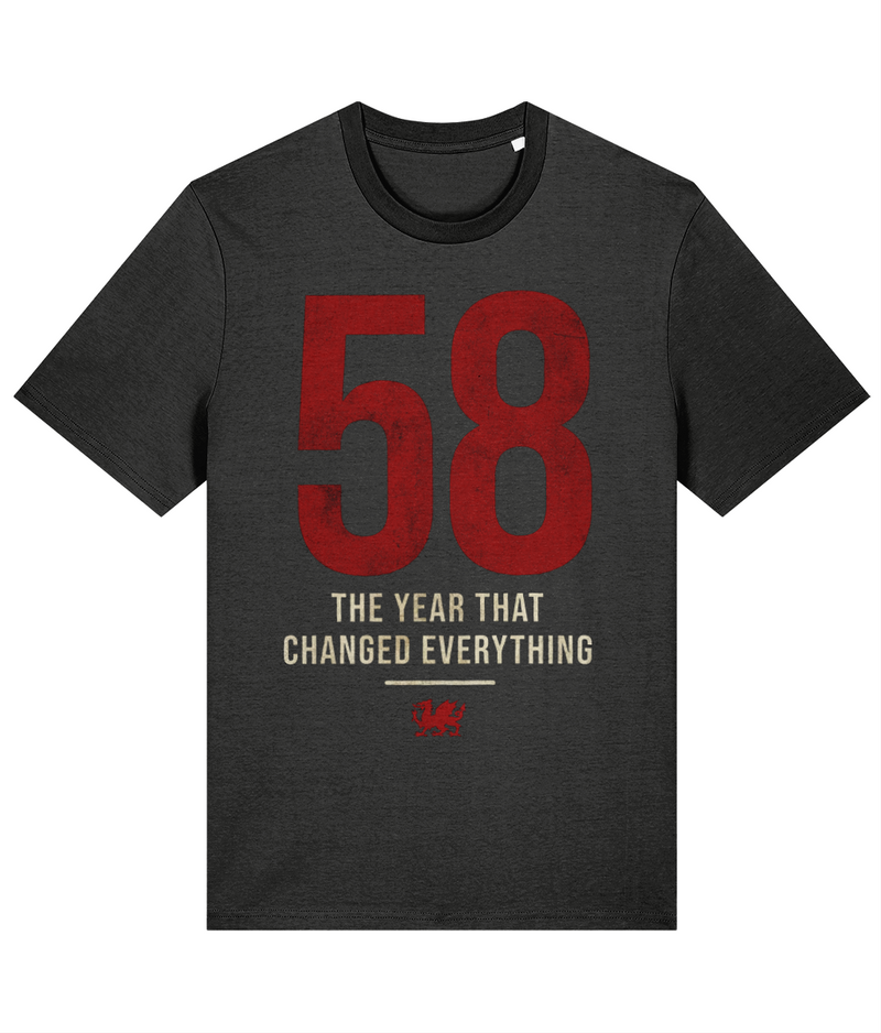 Made in Cymru 58 Welsh T-Shirt in Dark Heather Grey – organic cotton
