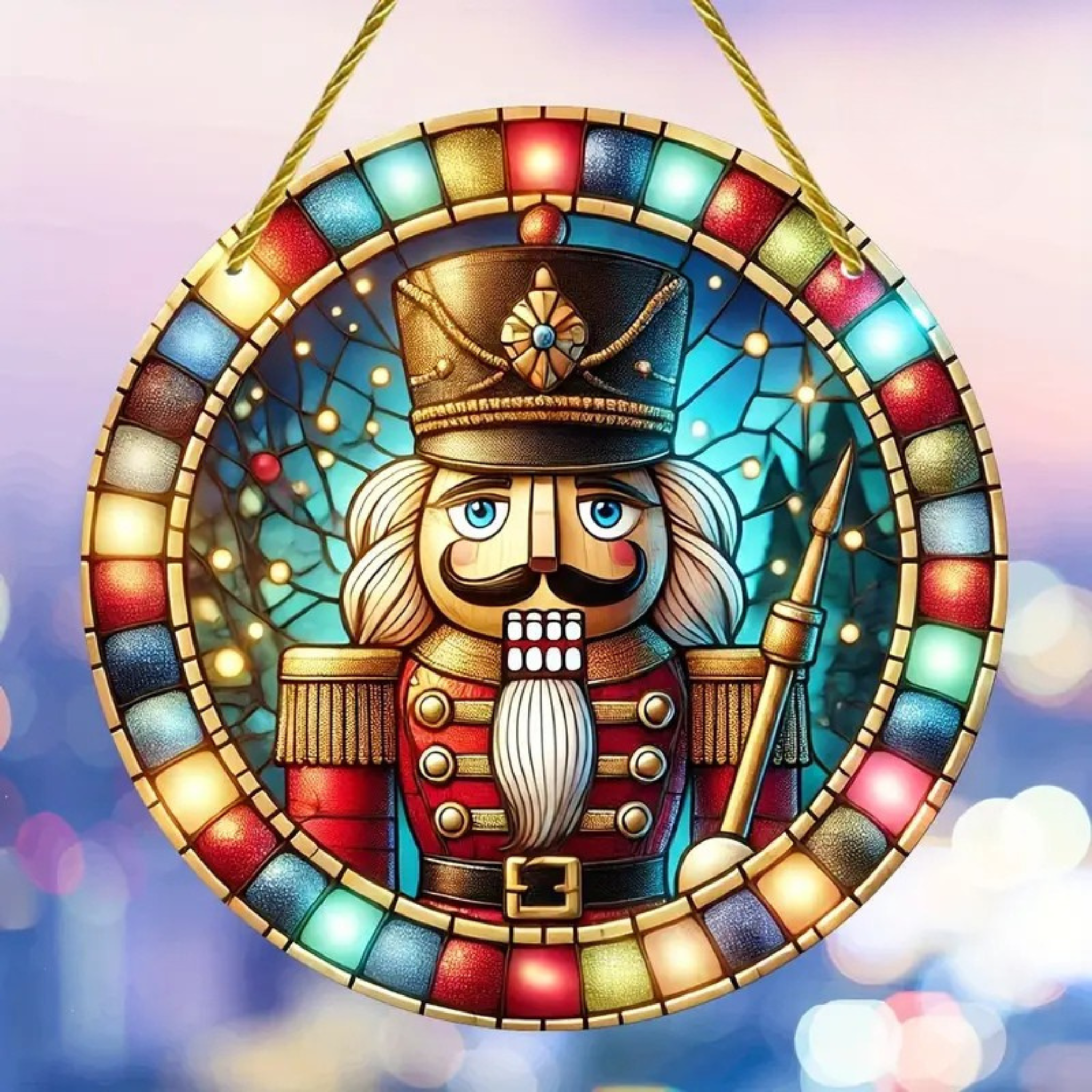 Christmas Nutcracker Suncatcher Acrylic Hanging Ornament