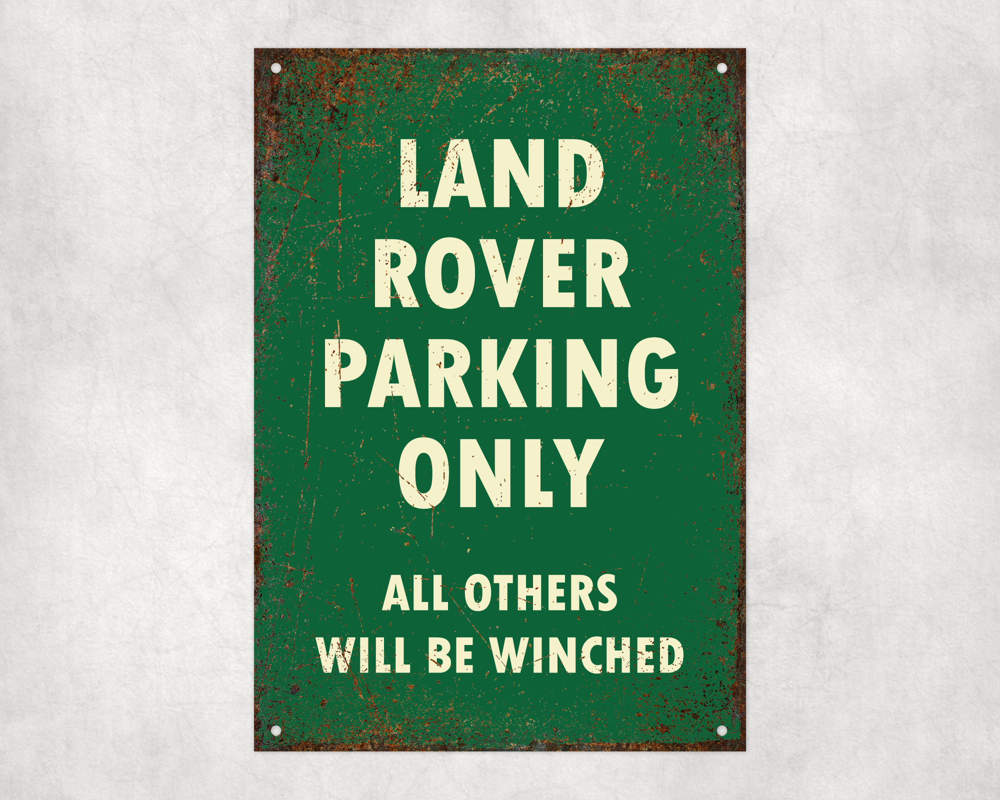 Land Rover Parking Only Metal Sign | Free UK Delivery