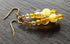 Earrings - Yellow Crackle Beads