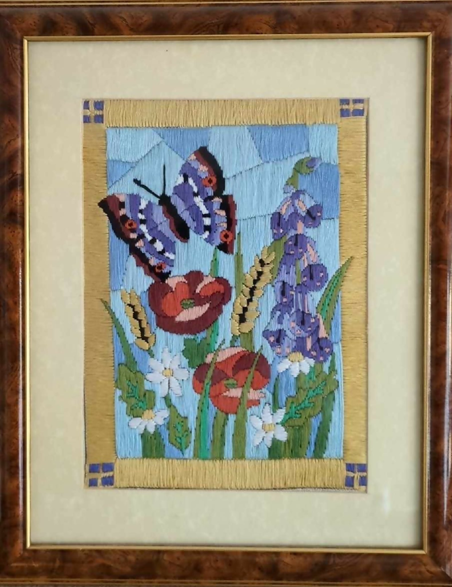 Butterfly and flowers picture