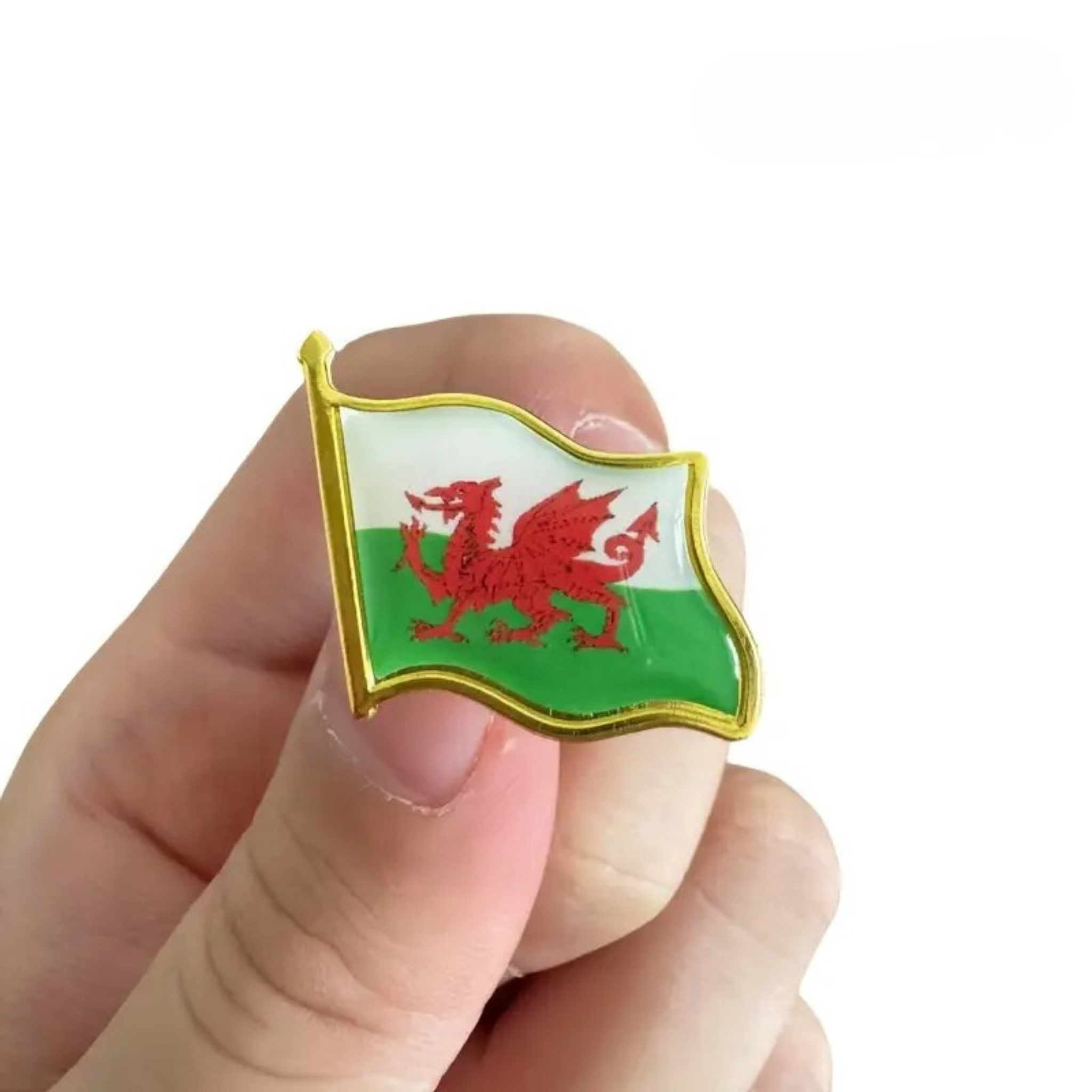 Welsh Flag Lapel Pin Badge – Cymru Dragon