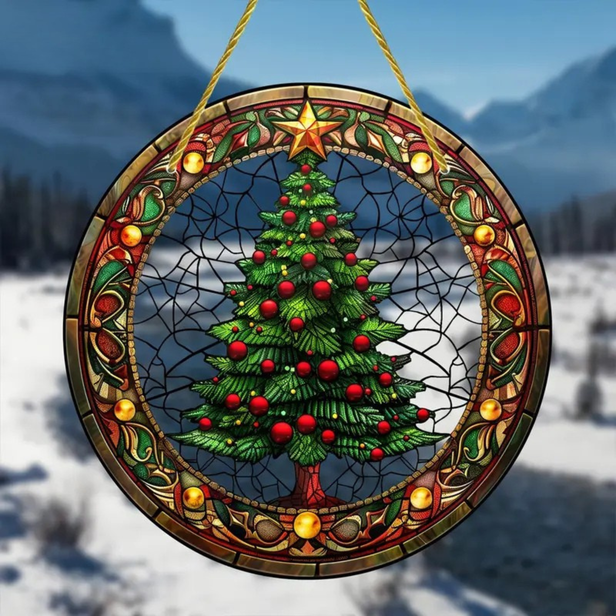 Christmas Tree Suncatcher Acrylic Hanging Ornament